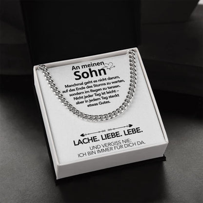 An meinen Sohn - Curb Chain mit liebevoller Notiz