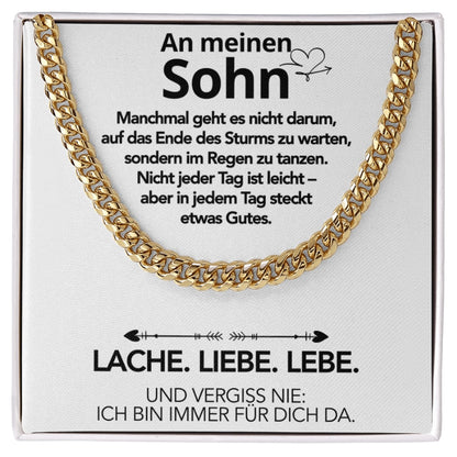An meinen Sohn - Curb Chain mit liebevoller Notiz
