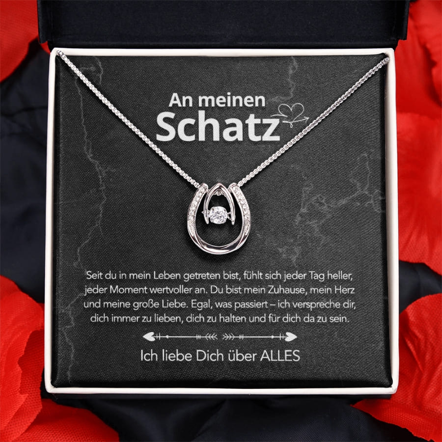 Für meinen Schatz – Glückshufeisen mit liebevoller Notiz