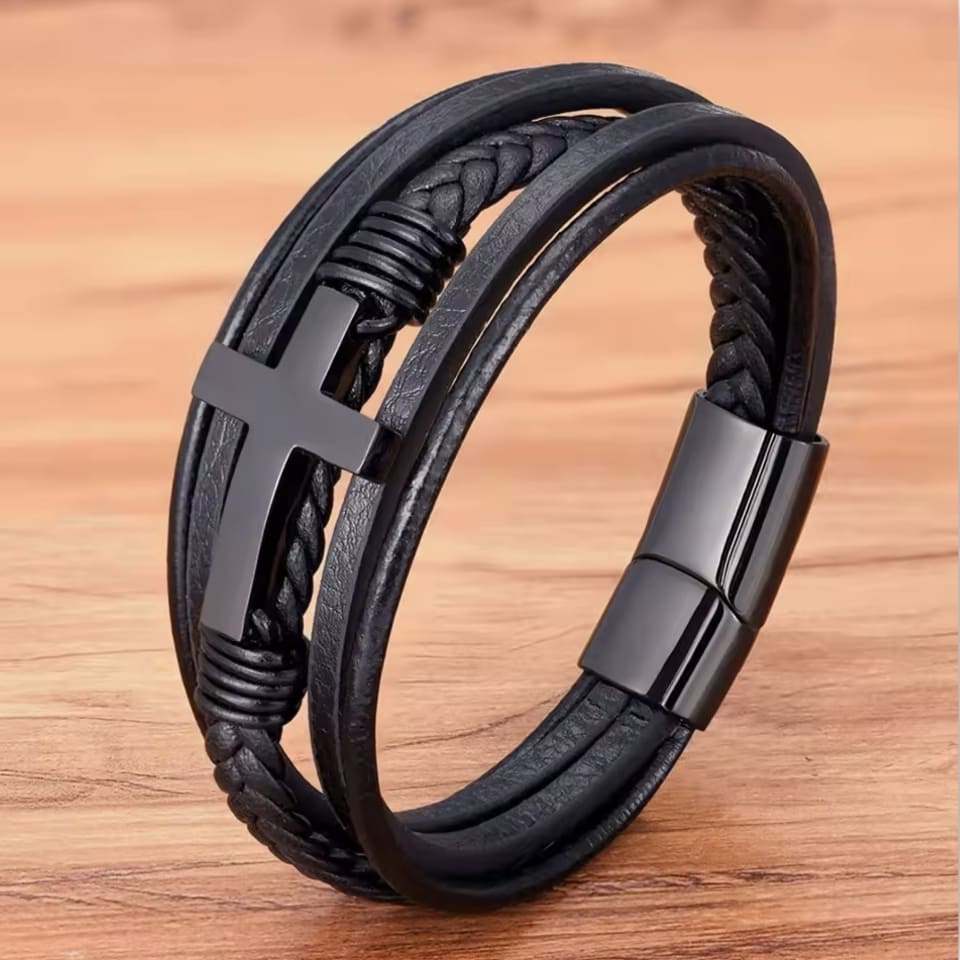 An meinen Sohn - Kreuz Armband mit liebevoller Karte