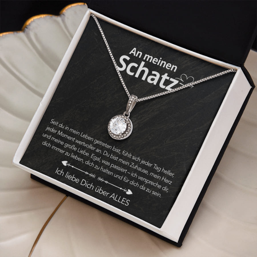 Für meinen Schatz – Dotanhänger in 14k Weißgold Veredelung