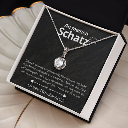 Für meinen Schatz – Dotanhänger in 14k Weißgold Veredelung