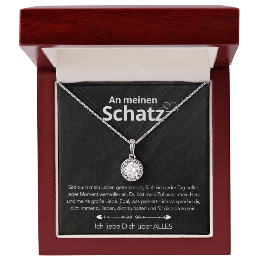 Für meinen Schatz – Dotanhänger in 14k Weißgold Veredelung