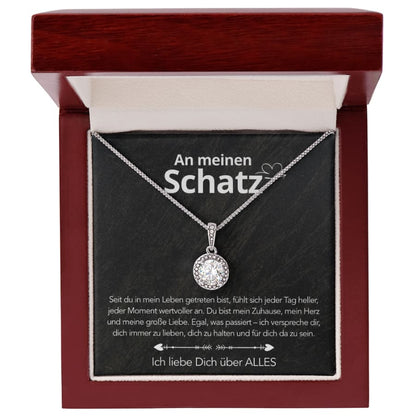 Für meinen Schatz – Dotanhänger in 14k Weißgold Veredelung