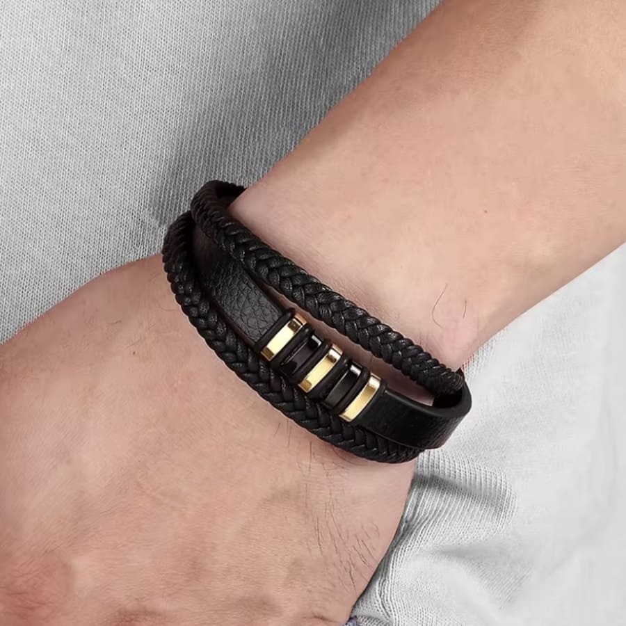 An meinen Sohn - Lederarmband Elegant