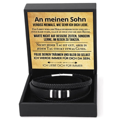 An meinen Sohn - Lederarmband Elegant