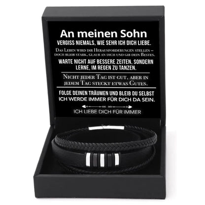 An meinen Sohn - Lederarmband Elegant