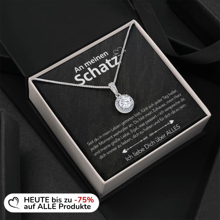 Für meinen Schatz – Dotanhänger in 14k Weißgold Veredelung