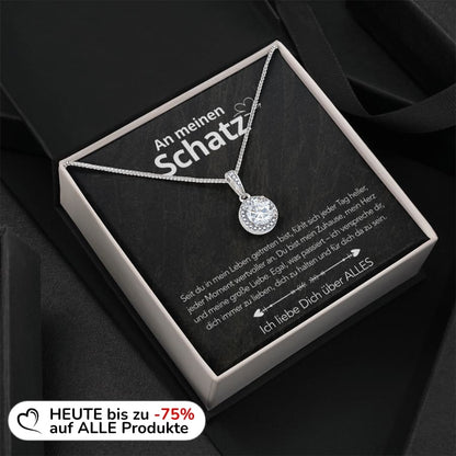 Für meinen Schatz – Dotanhänger in 14k Weißgold Veredelung
