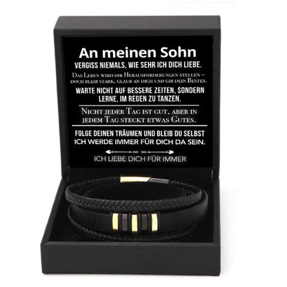 An meinen Sohn - Lederarmband Elegant
