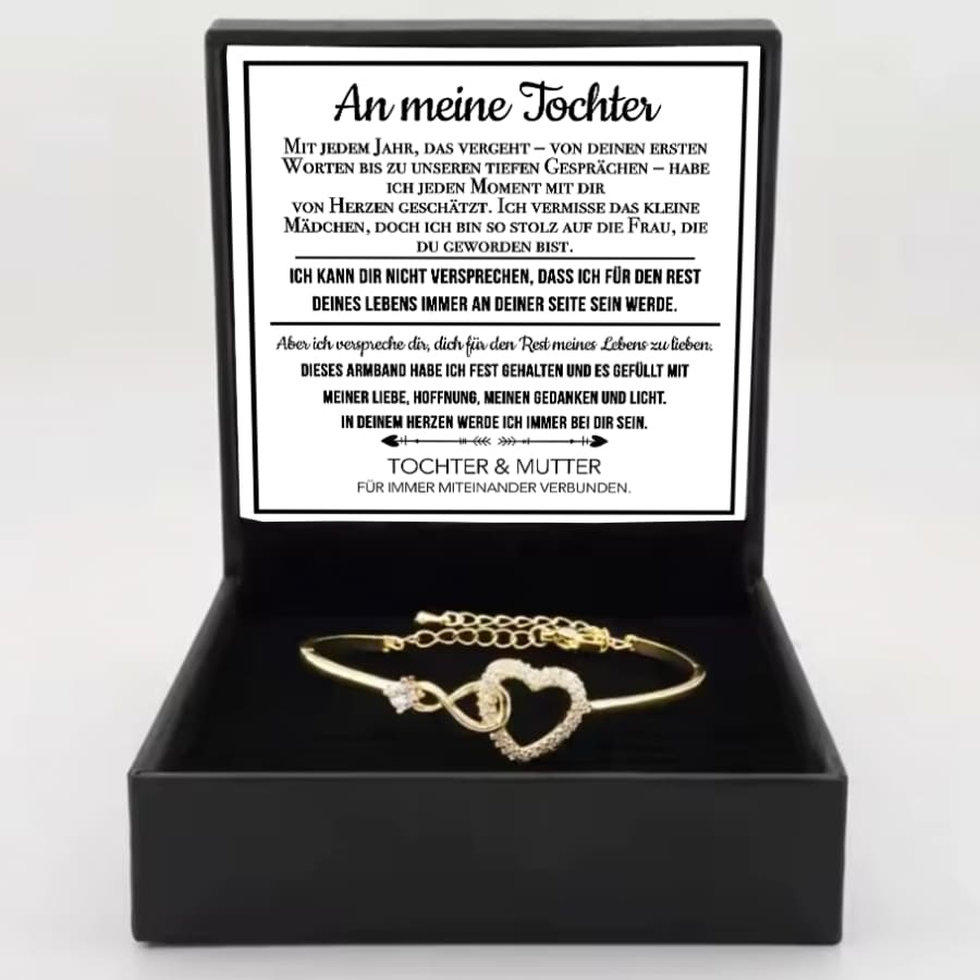 An meine Tochter – Unendliches Herz-Armband
