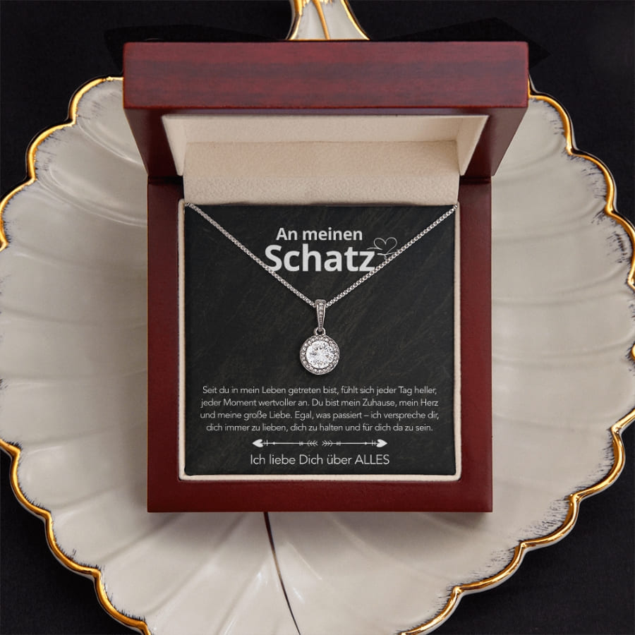 Für meinen Schatz – Dotanhänger in 14k Weißgold Veredelung