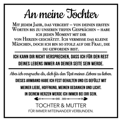 An meine Tochter – Unendliches Herz-Armband