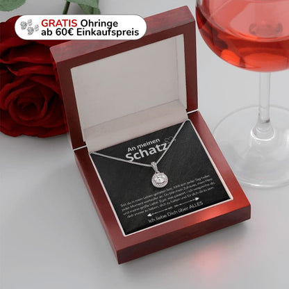 Für meinen Schatz – Dotanhänger in 14k Weißgold Veredelung