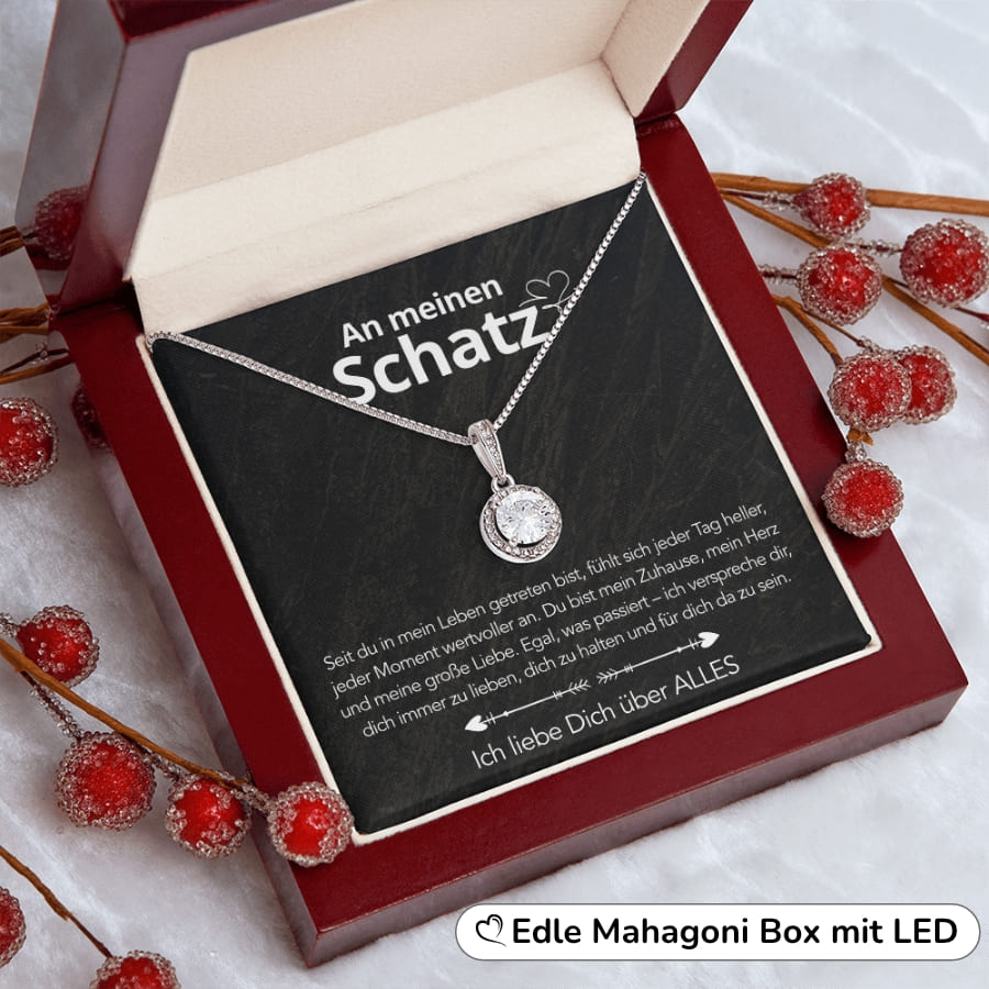 Für meinen Schatz – Dotanhänger in 14k Weißgold Veredelung