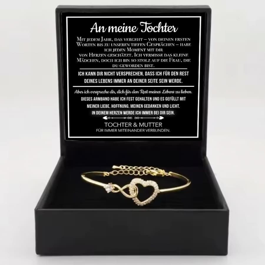 An meine Tochter – Unendliches Herz-Armband