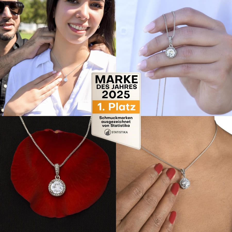 Für meinen Schatz – Dotanhänger in 14k Weißgold Veredelung