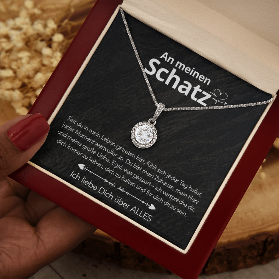 Für meinen Schatz – Dotanhänger in 14k Weißgold Veredelung