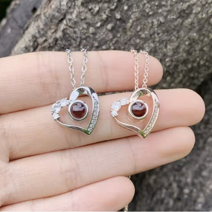 Halskette mit personalisiertem Foto und Glitzersteine