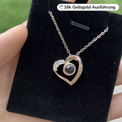 Halskette mit personalisiertem Foto und Glitzersteine
