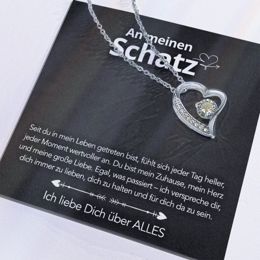 An meinen Schatz - LoveBox Deluxe – Ewige Rose mit Herzschmuck & Botschaft