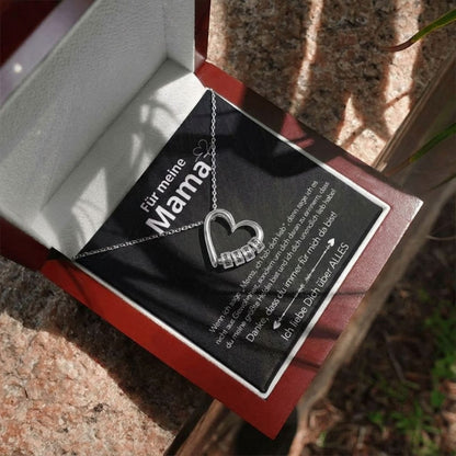 An meine Mama – Familien-Herz Halskette mit Namen & liebevoller Botschaft
