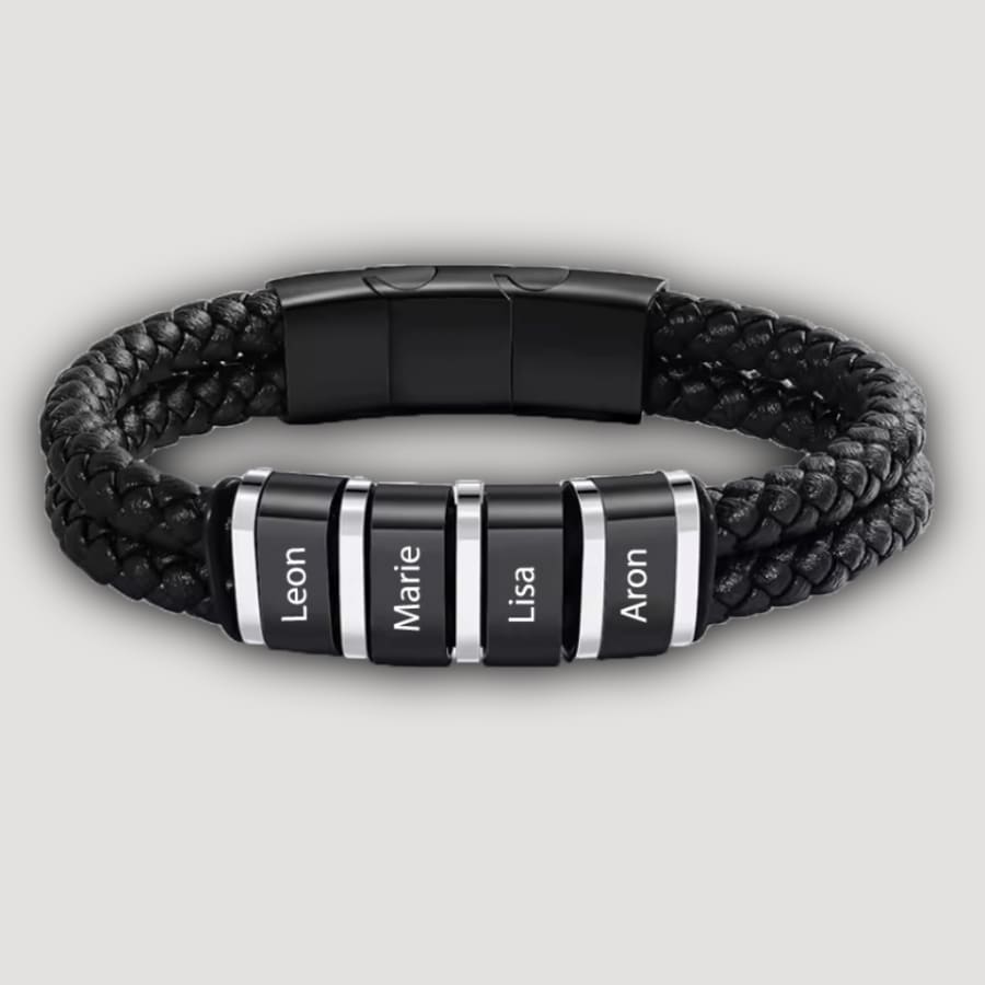 Lederarmband mit Gravur-Elementen