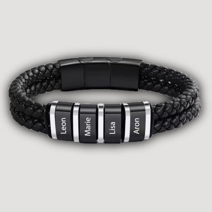 Lederarmband mit Gravur-Elementen