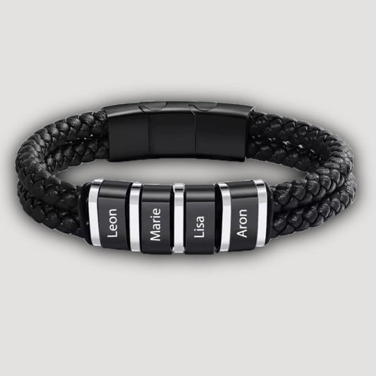Lederarmband mit Gravur-Elementen