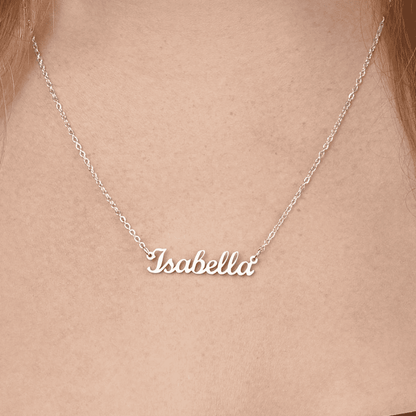 An meine Königin - Namenskette mit liebevoller Notiz