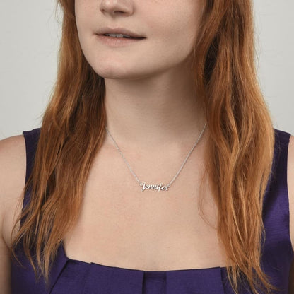 An meine Tochter - Namenskette mit liebevoller Notiz