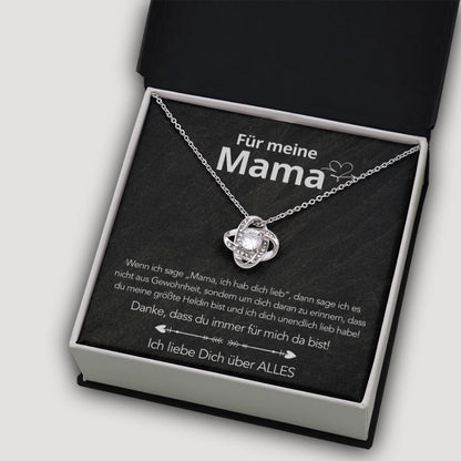Für meine Mama - Knotenhalskette mit liebevoller Notiz