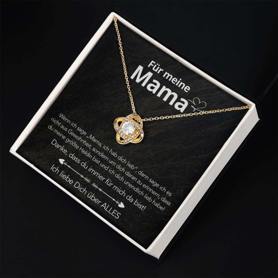 Für meine Mama - Knotenhalskette mit liebevoller Notiz