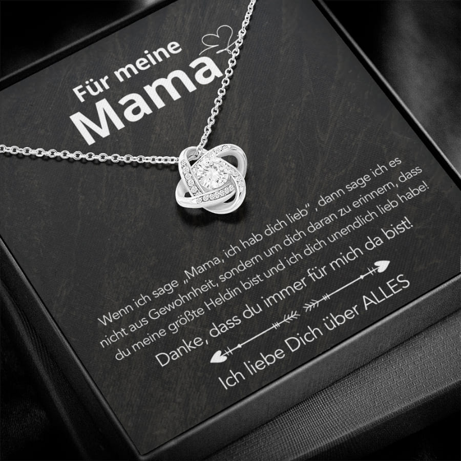 Für meine Mama - Knotenhalskette mit liebevoller Notiz
