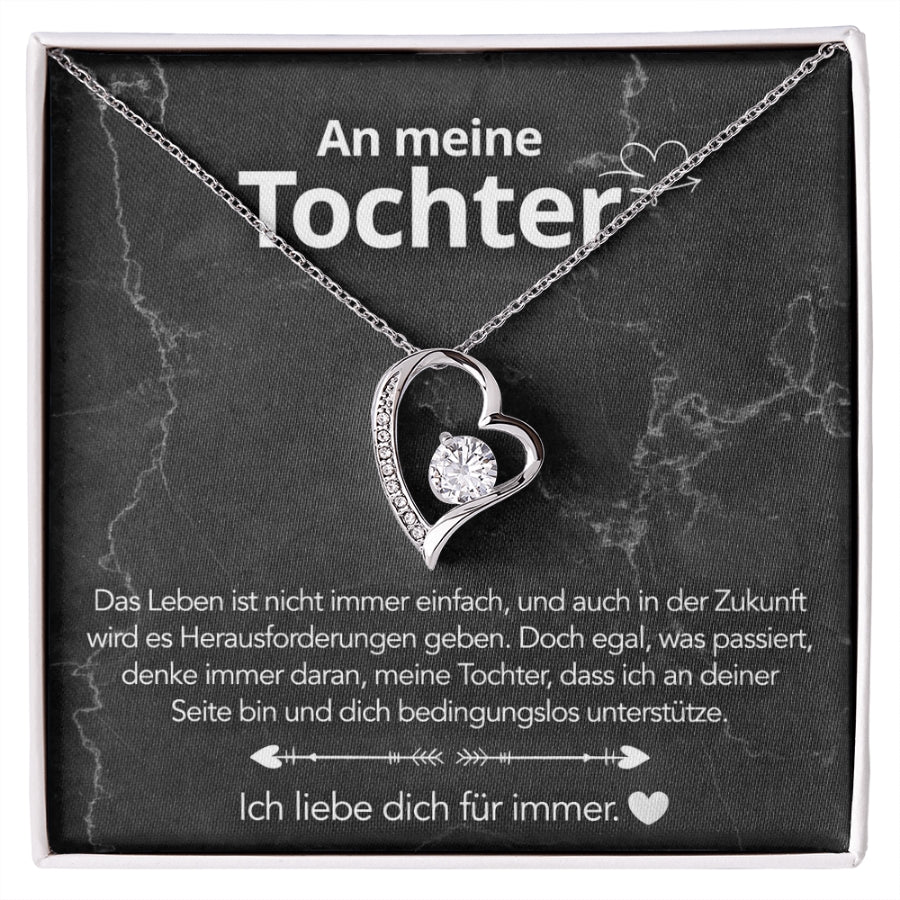 An meine Tochter - LoveBox Deluxe – Ewige Rose mit Herzschmuck & Botschaft