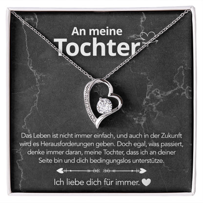 An meine Tochter - LoveBox Deluxe – Ewige Rose mit Herzschmuck & Botschaft