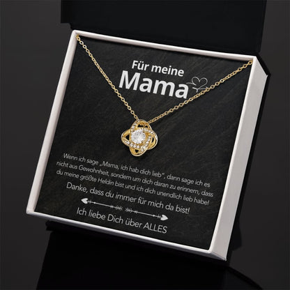 Für meine Mama - Knotenhalskette mit liebevoller Notiz