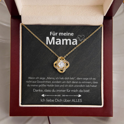 Für meine Mama - Knotenhalskette mit liebevoller Notiz