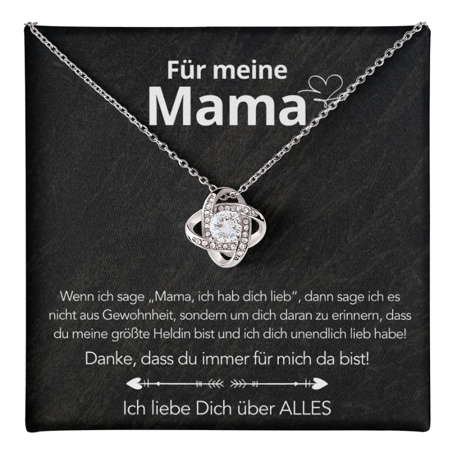 Für meine Mama - Knotenhalskette mit liebevoller Notiz