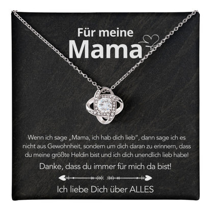 Für meine Mama - Knotenhalskette mit liebevoller Notiz