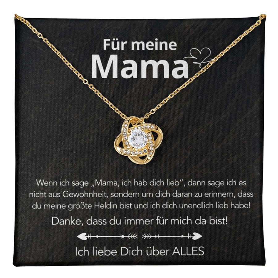 Für meine Mama - Knotenhalskette mit liebevoller Notiz