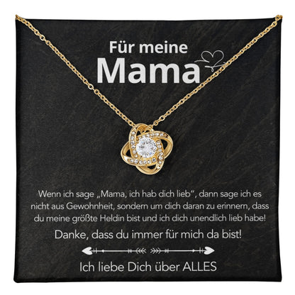 Für meine Mama - Knotenhalskette mit liebevoller Notiz