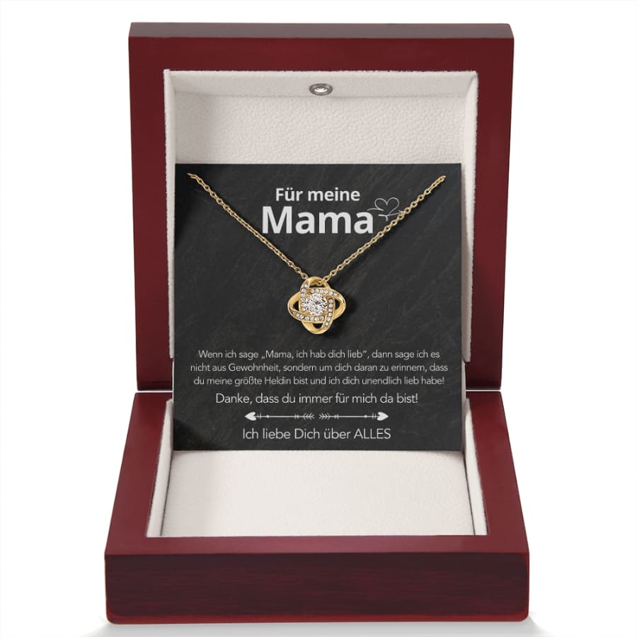 Für meine Mama - Knotenhalskette mit liebevoller Notiz