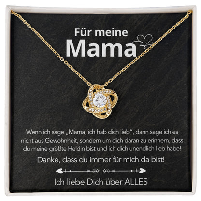 Für meine Mama - Knotenhalskette mit liebevoller Notiz