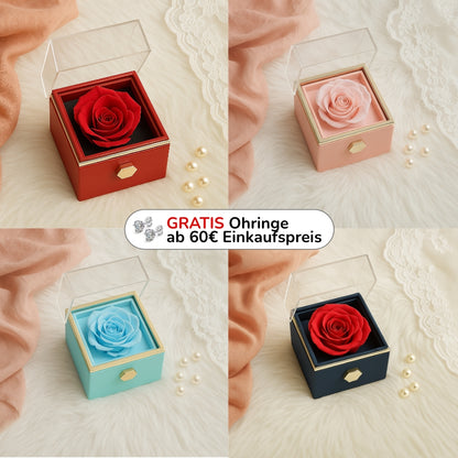 An meine Tochter - LoveBox Deluxe – Ewige Rose mit Herzschmuck & Botschaft