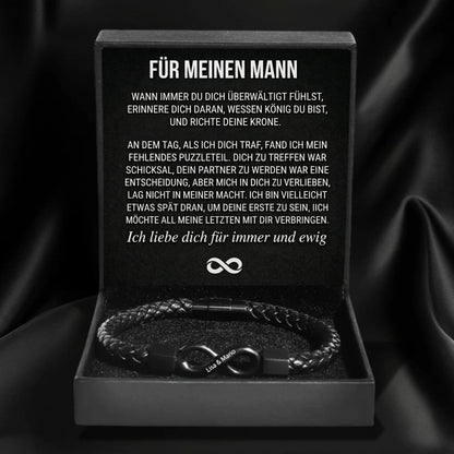An meinen Mann – Personalisiertes Infinity Armband