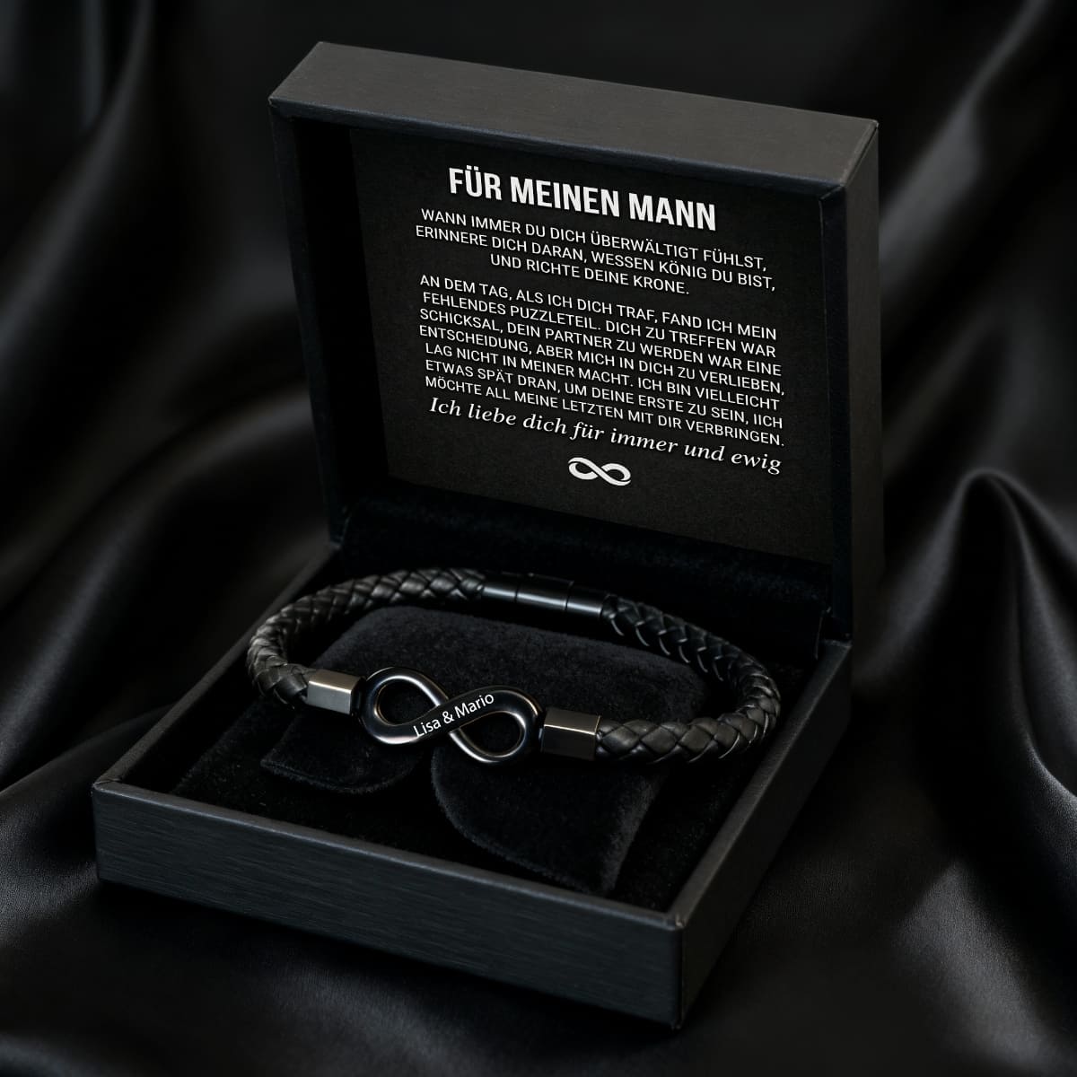 An meinen Mann – Personalisiertes Infinity Armband