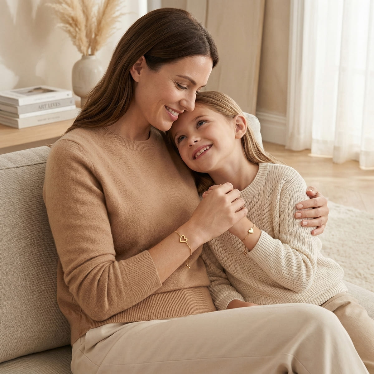 Mutter & Tochter – Herz-Armbänder