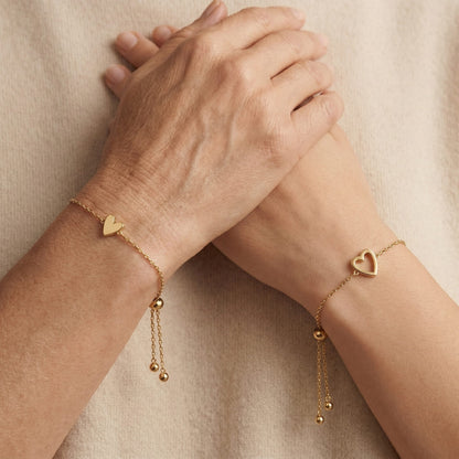 Mutter & Tochter – Herz-Armbänder
