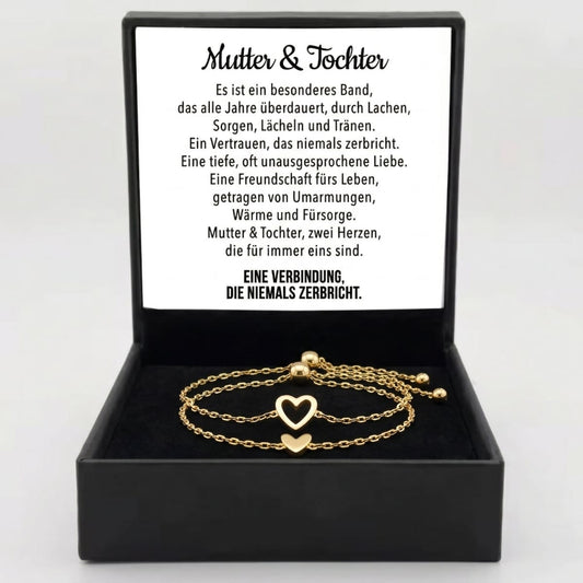 Mutter & Tochter – Herz-Armbänder